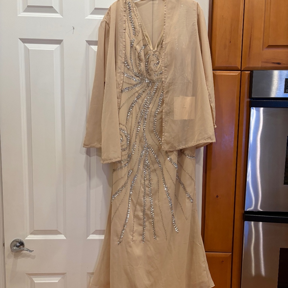 LanTing Blush Elegant Blush Dress Sz14 New with Tags